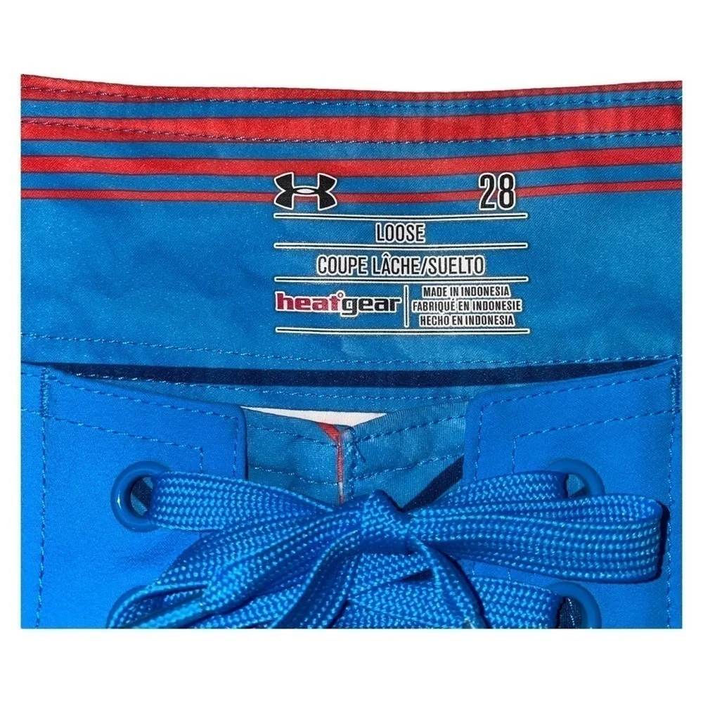 Under Armour Men's Swim Trunks Board Shorts Red‎ Blue Gray Sz 28